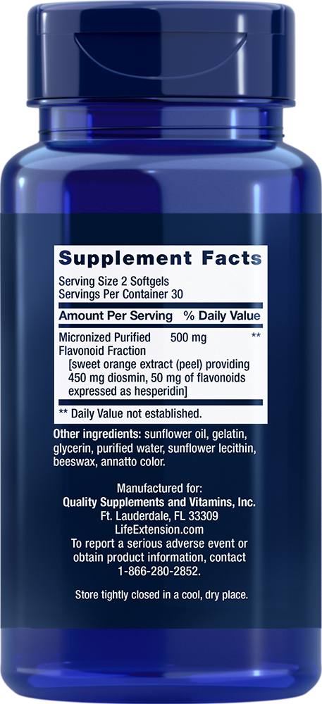 Life Extension Youthful Legs 3X60 Caps Hesperidin Diosmin 500mg