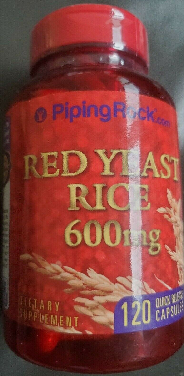 Red Yeast Rice 600mg 120 Caps 1200mg Per 2 Caps