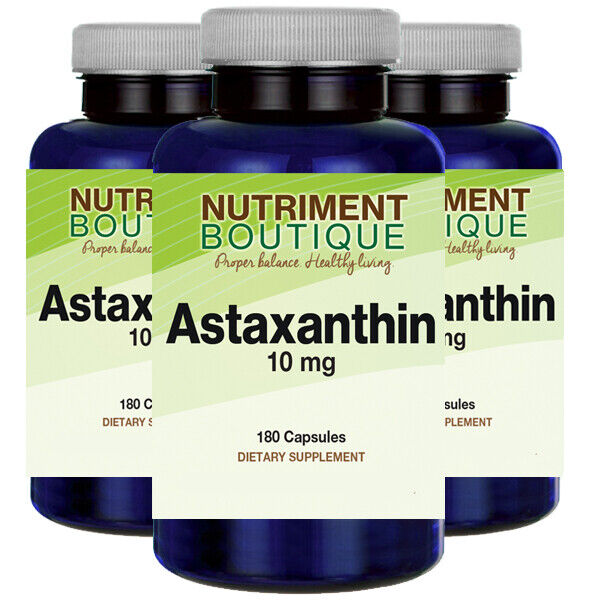 Astaxanthin 10mg 3X180 Capsules (from Haematococcus Pluvialis) by VB