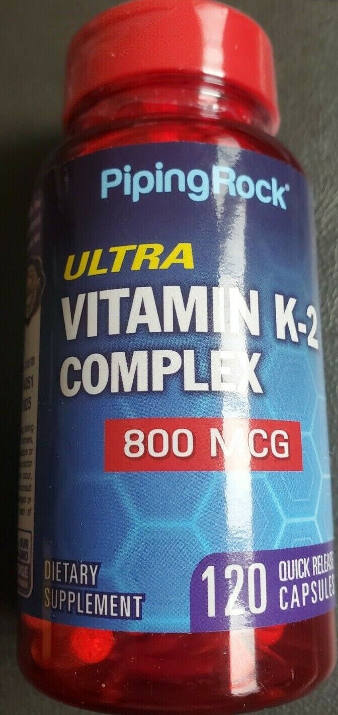 Ultra K with Advanced K2 Complex (MK-7) 800mcg 120Caps MK-4 Menaquinone-4 and 7