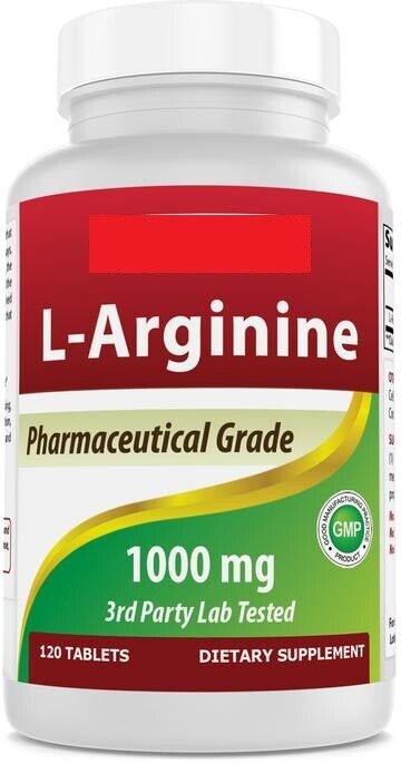L-Arginine 1000mg 120 Tabs Pharmaceutical Grade
