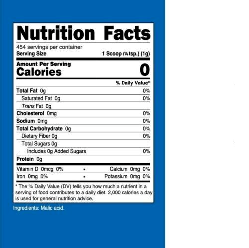 Malic Acid Powder 2LB + (1kg/1000 grams) - Gluten Free, Non-GMO