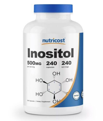 Inositol 500mg 240Caps Nutricost Vegeterian/Non GMO/No Gluten Inositol 1000mg/2