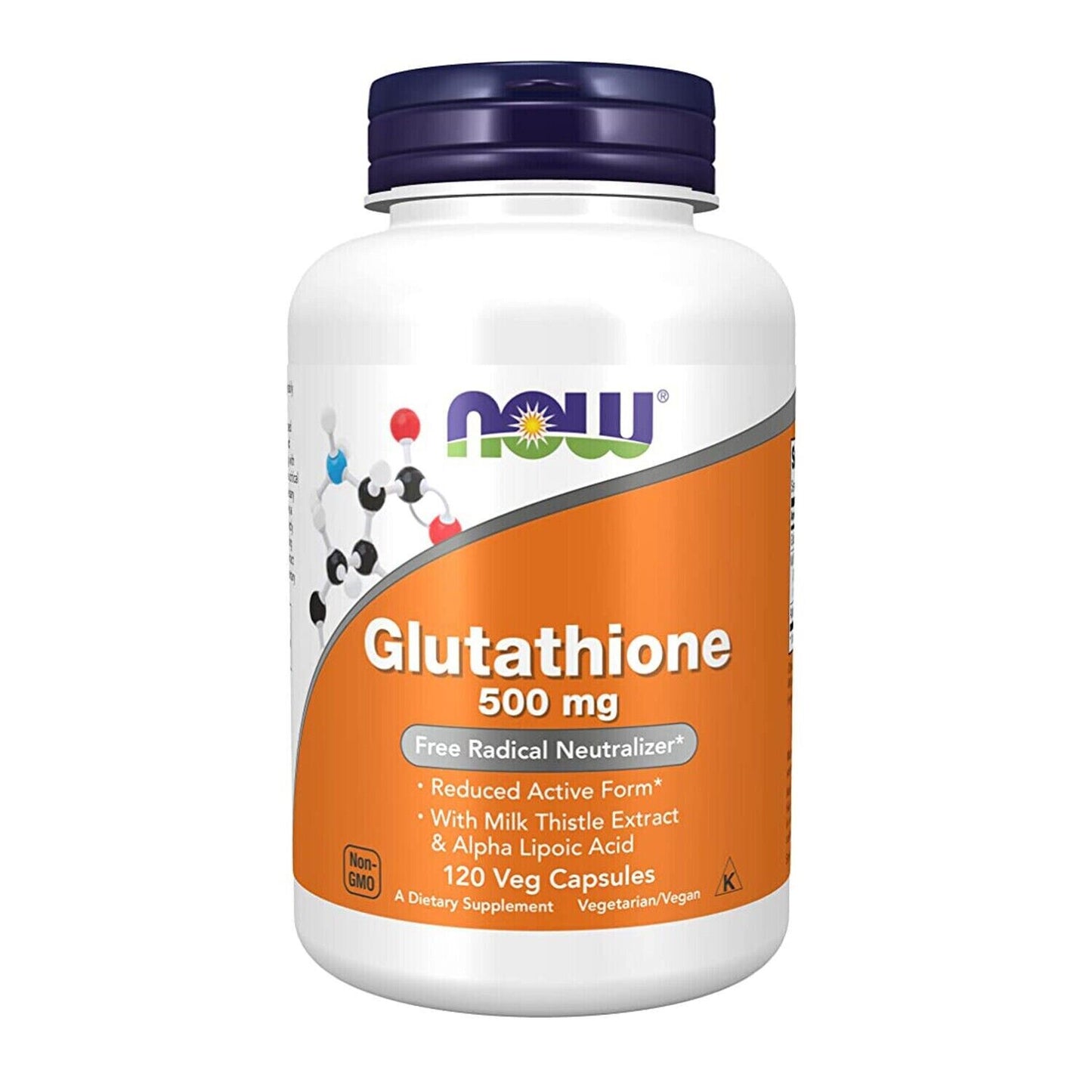 Now Foods GLUTATHIONE 500mg 120Caps L-Glutathione/Alpha Lipoc Acid ALA Kosher