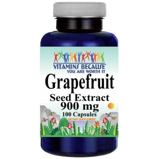 Grapefruit Seed Extract 900mg 100 Caps Citrus Paradisi Antioxidant