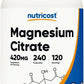 Magnesium Citrate 420mg 240 Caps Vegetarian/Gluten Free/Non-GMO Nutricost