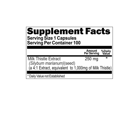 Milk Thistle/Silymarin Herb 1000mg 3X200 capsules