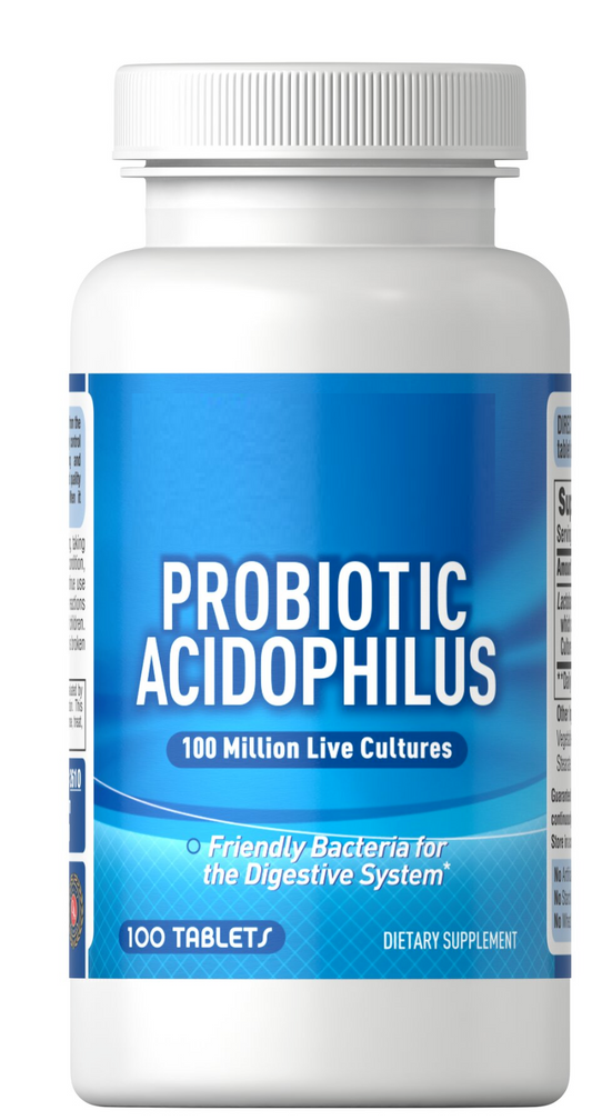 Puritan's Pride Probiotic Acidophilus 100 caps/Tabs - 100 Million Cultures