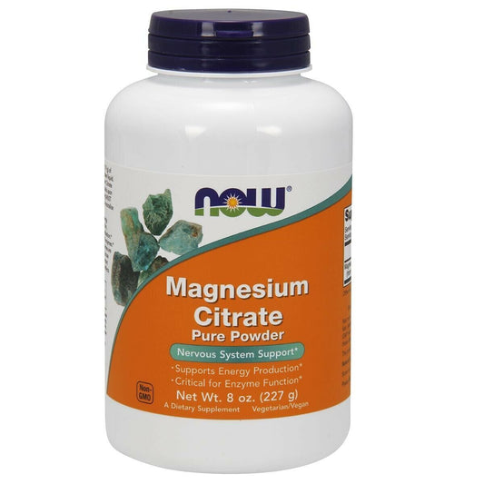Magnesium Citrate Pure Powder 8oz Enzyme Function Nervous System Kosher Now