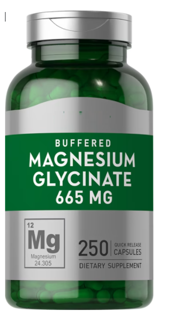Magnesium Glycinate 665mg 250 Caps Buffered Chelate Magnesium Bisglycinate