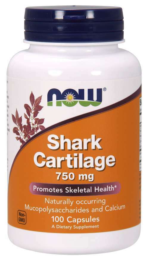 Shark Cartilage 750mg 100Capsules USA Now Foods Naturally occurr Mucopolysacchar