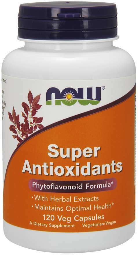 NOW Foods Super Antioxidants 120 Caps Quercetin/Turmeric/Bromelain/Gingko Biloba