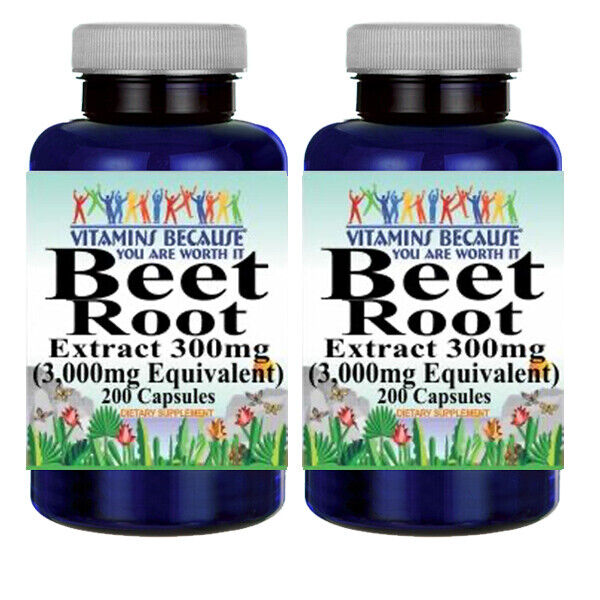 Beet Root Extract 3000mg 2X200 caps Beta vulgaria