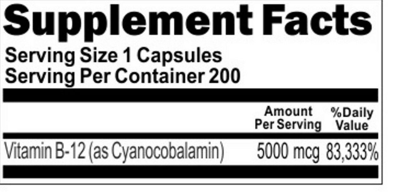 Vitamin B-12 5000mcg Time Releae Vitamin