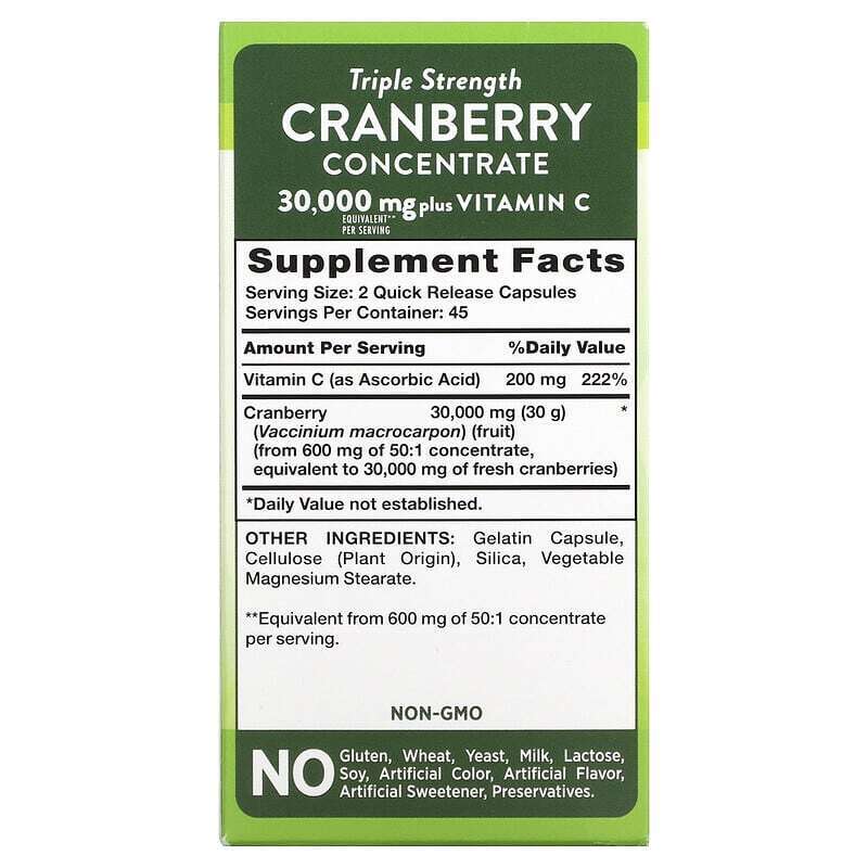 Ultra Triple Strength Cranberry 30,000mg Plus Vitamin C 90 Caps