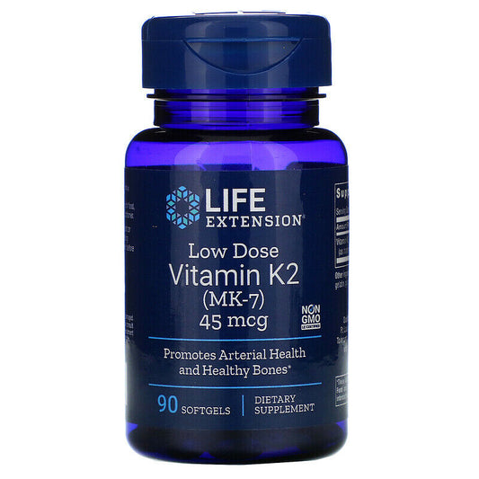 Vitamin K2 (Mk-7) 45 mcg 90 gels (Low Dose) menaquinone-7 Life Extension