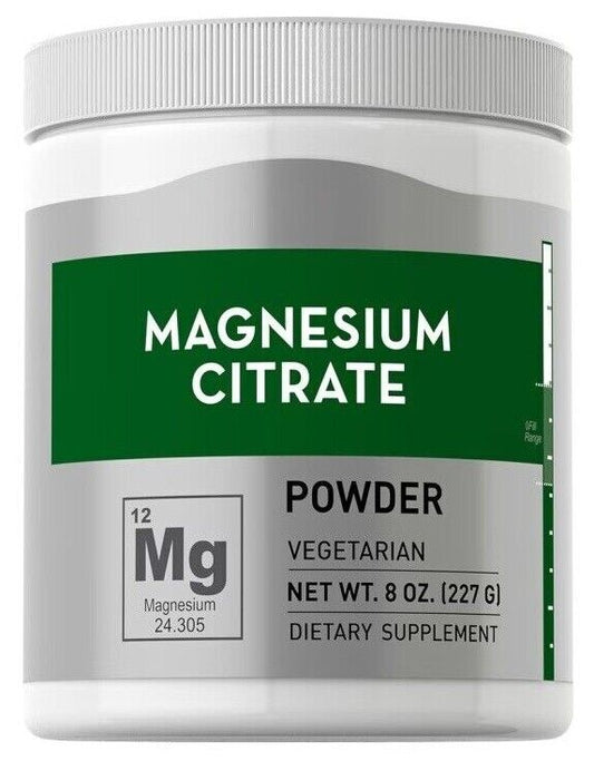 Magnesium Citrate Vegeterian Powder 8oz Enzyme Function Nervous System Support