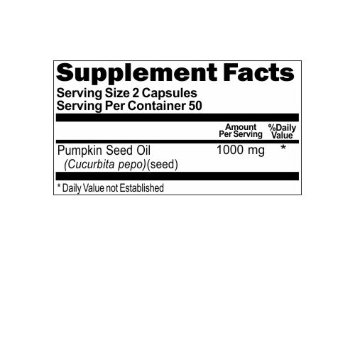 Pumpkin Seed Oil 1000 mg 2X100 Caps - Emulsified Dry (Cucurbito Pepo - Seed)