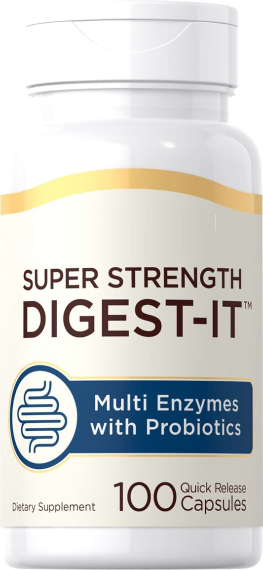 Super Strength Multi Enzymes 100Caps Betaine 400mg/Ox Bile 100mg/Bromelain 600GD
