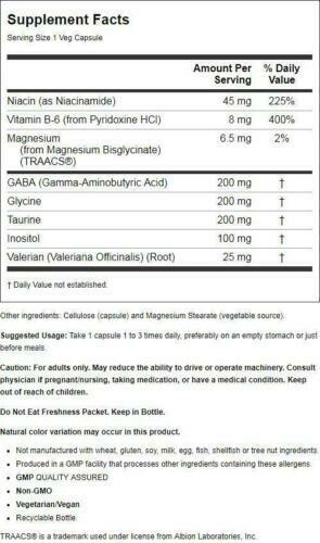 NOW Foods True Calm 90 Caps TRAACS/Magnesium Glycinate/Inositol/Gaba/Niacinamide