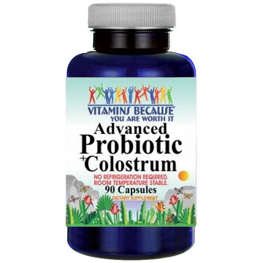 Advanced Probiotic plus Colostrum 90 Caps 450mg/650mg Lactobacillus 2.4 Billion
