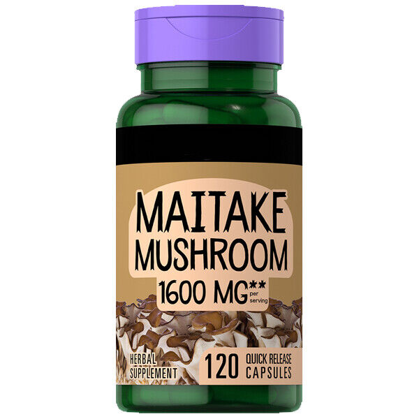 Maitake Mushroom Extract 1600mg 120 Capsules (Grifola frondosa) Piping Rock