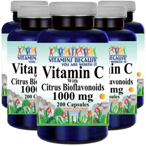 Vitamin C with Citrus Bioflavonoids 1000mg 5X200 Caps Vitamin C as Ascorbic Acid