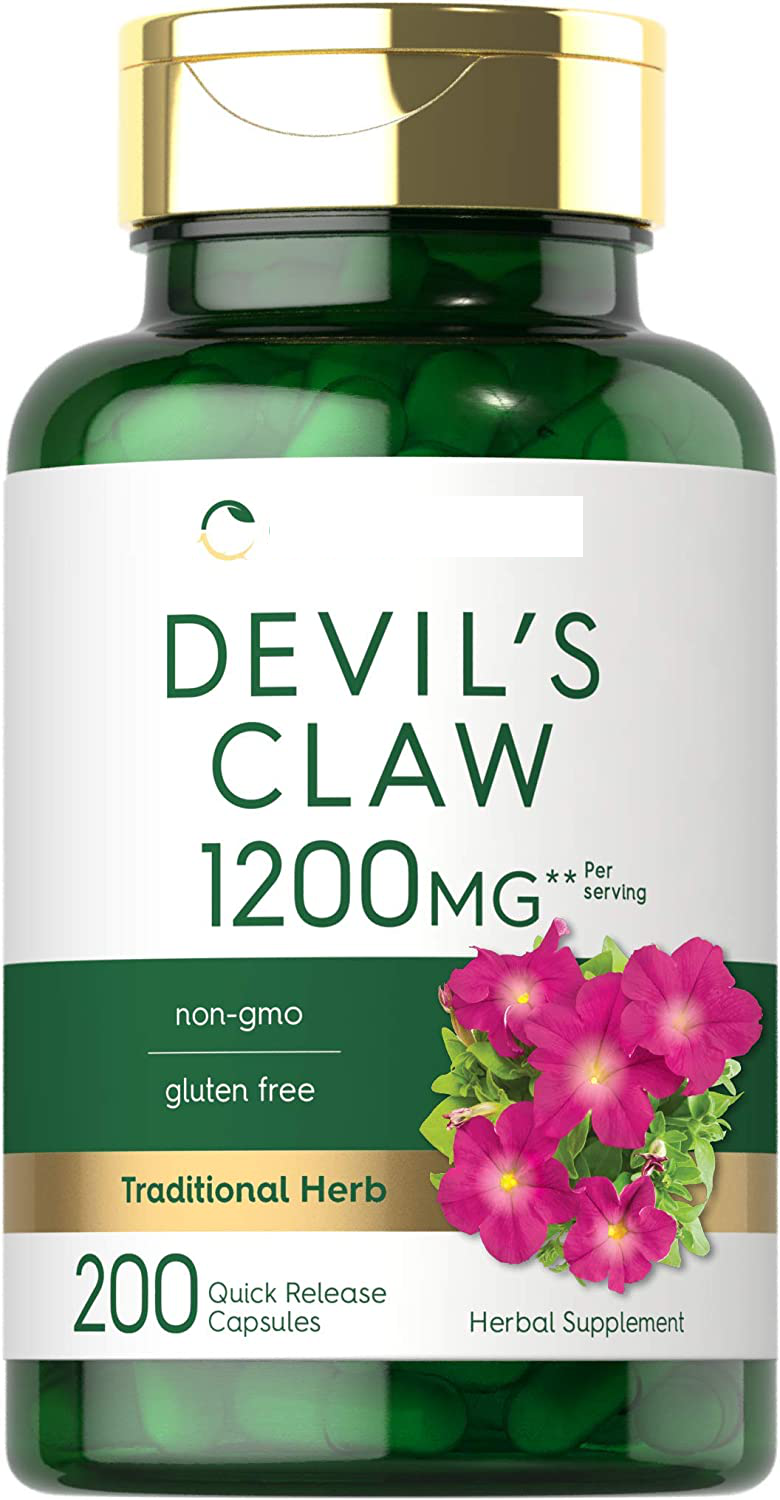 Devil's Claw 1200mg 200 Caps Non GMO/No gluten Harpagophytum procumbens