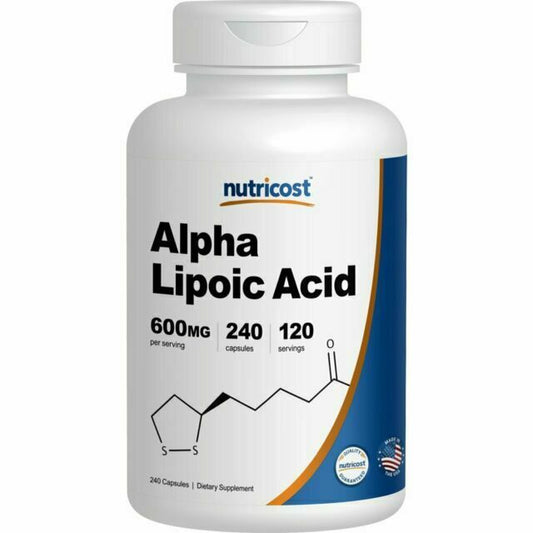 Alpha Lipoic Acid 600mg (ALA) Per Serving 240 Caps