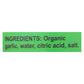 Organic Chopped Garlic, 4.5 Oz, Case of 12 - Emperor's Kitchen