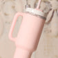Pink Stanley Water Bottle Glass Ornament