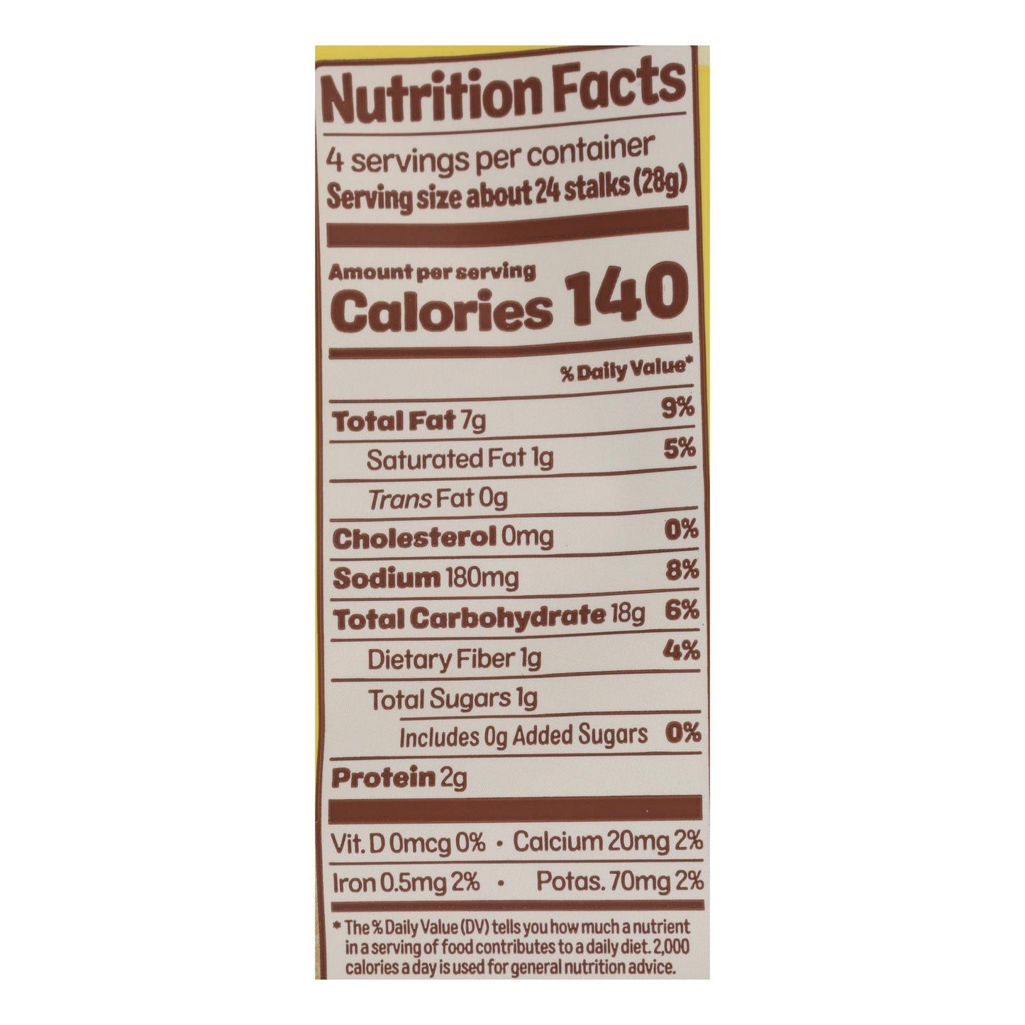 Cauliflower Stalks Sea Salt, 4 oz, Case of 12
