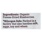 Natierra Organic Freeze-Dried Blueberries, 1.2 Oz, 12-Pack
