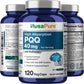 NusaPure PQQ Supplement 40 mg, 120 Veggie Capsules, Non-GMO, Pyrroloquinoline Quinone Disodium Salt, Bioperine