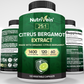Nutrivein Premium Citrus Bergamot Supplement 1400mg 25:1 Bergamia Extract - 60 Day Supply - 120 Capsules