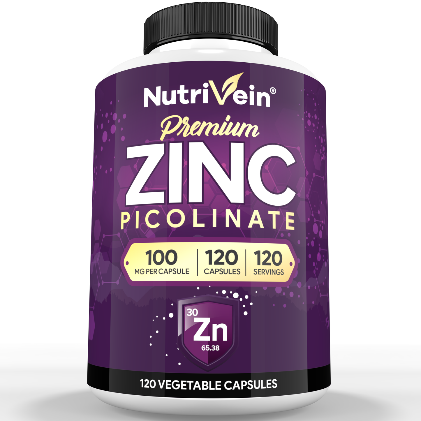 Nutrivein Premium Zinc Picolinate 100mg - 120 Capsules