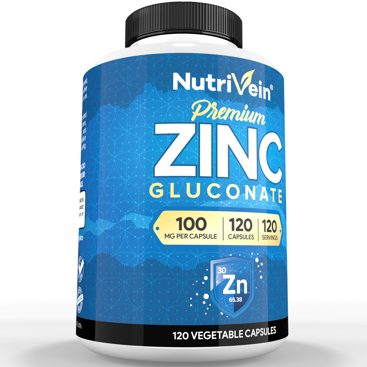 Nutrivein Premium Zinc Gluconate 100mg - 120 Capsules