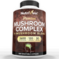 Nutrivein Premium Mushroom Supplement 2600 mg- Bottle 120 Capsules