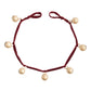 Red Velvet Gold Bell Garland