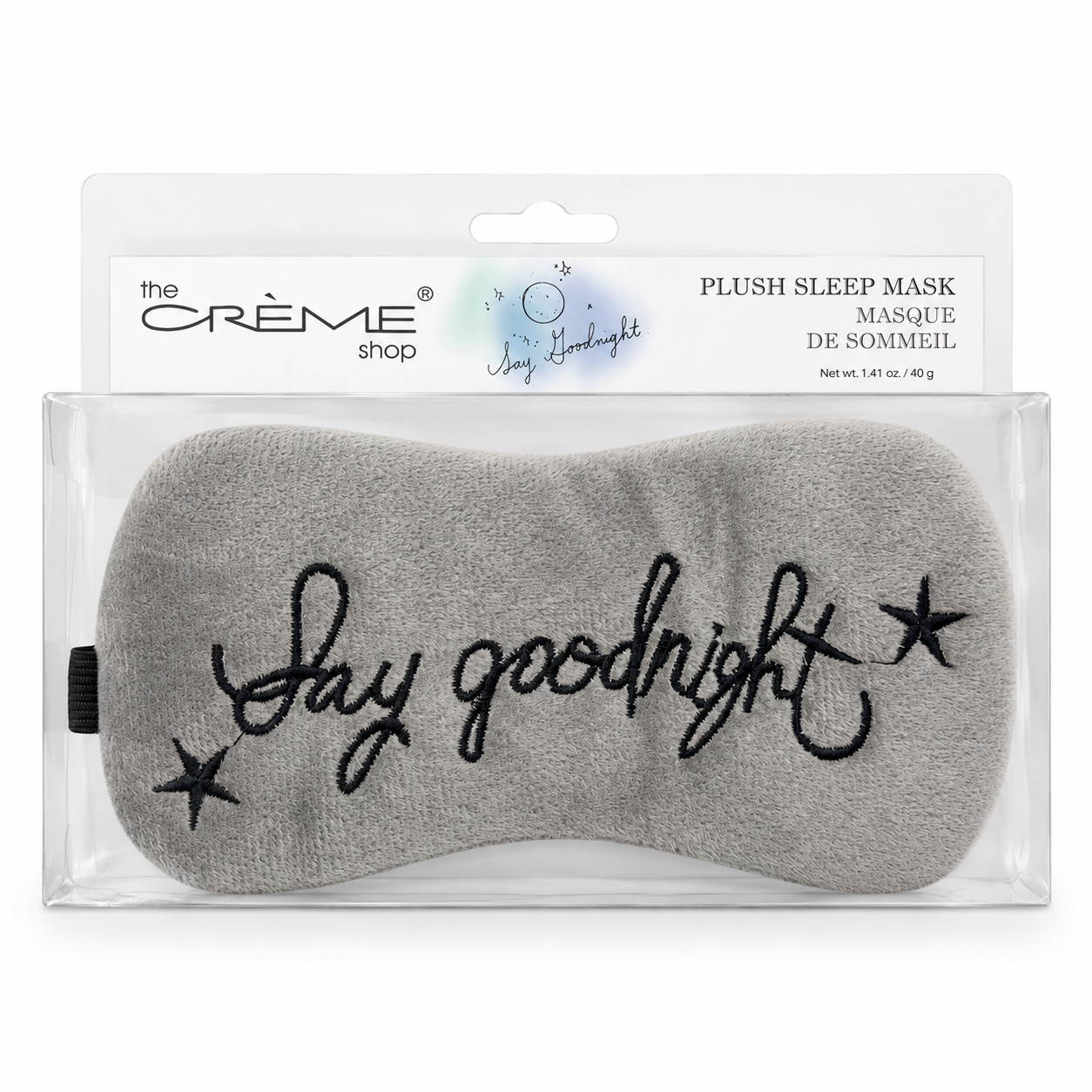 Plush Sleep Mask "Say Goodnight"