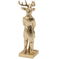 Distinguished Gold Deer Resin Figurine