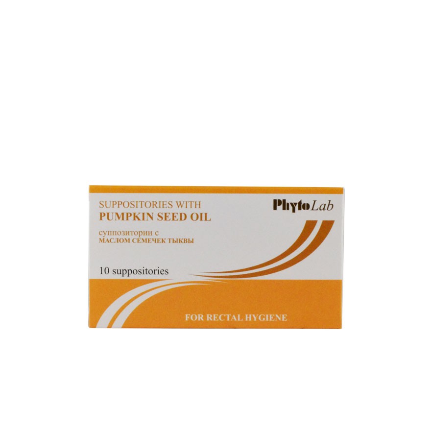 PhytoLab Pumpkin Seed Oil Suppositories For Rectal Hygiene 10 suppositories