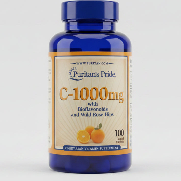 Puritan's Pride Vitamin C 1,000mg – with Citrus Bioflavonoids & Rose Hips | Immune & Antioxidant Support