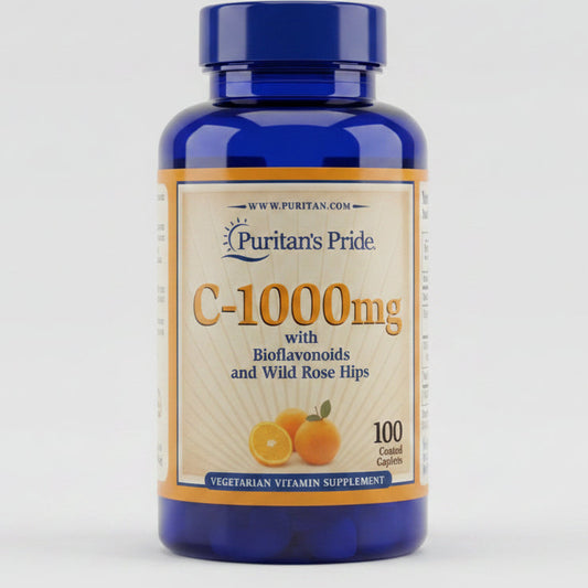 Puritan's Pride Vitamin C 1,000mg – with Citrus Bioflavonoids & Rose Hips | Immune & Antioxidant Support