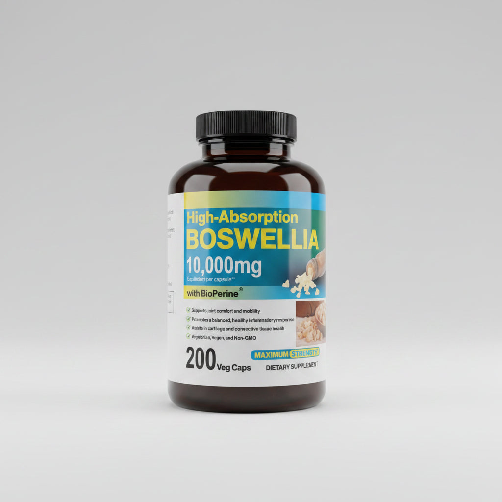 Boswellia Serrata Extract 10,000mg – 200 Veggie Caps | Joint & Inflammation Support | Non-GMO, Gluten-Free