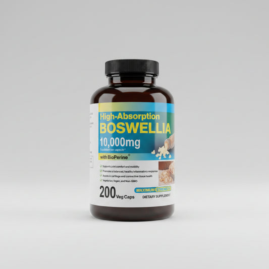 Boswellia Serrata Extract 10,000mg – 200 Veggie Caps | Joint & Inflammation Support | Non-GMO, Gluten-Free