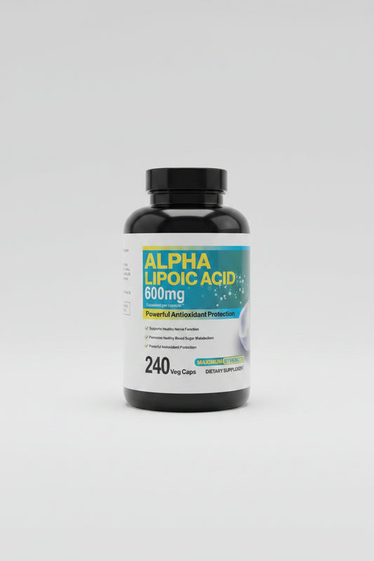 Alpha Lipoic Acid (ALA) 600mg – 240 Veggie Caps | Antioxidant, Brain, Nerve & Skin Support | Non-GMO Nutriment Boutique