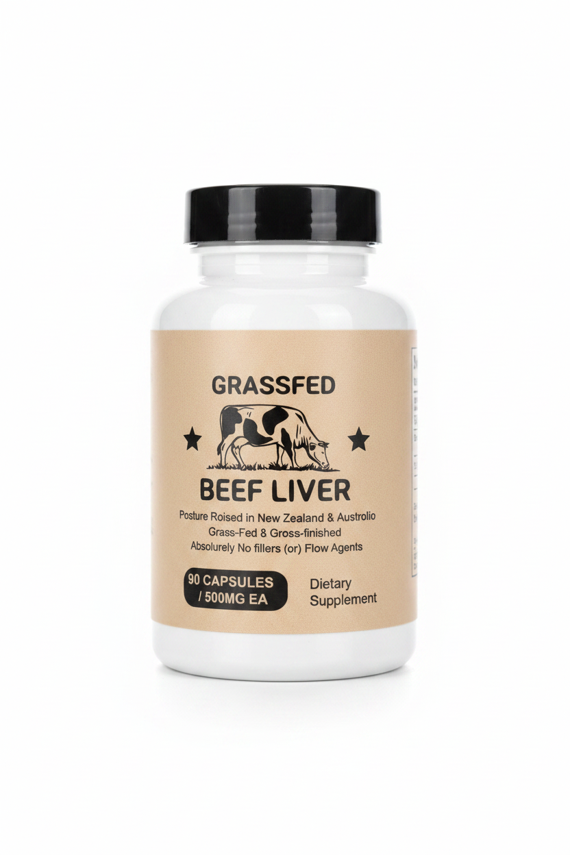 Grass Fed Beef Liver 3,000mg | New Zealand | Non-GMO | 90 Caps