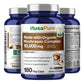 NusaPure Organic Mushroom Complex 450mg per Capsule, 180 Veggie Caps, Non-GMO, Enoki, Turkey Tail, Reishi, Chaga, Maitake