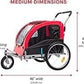 Midlee Dog Red Bike Stroller (Large)